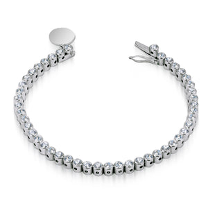 Bezel Set Diamond Tennis Bracelet