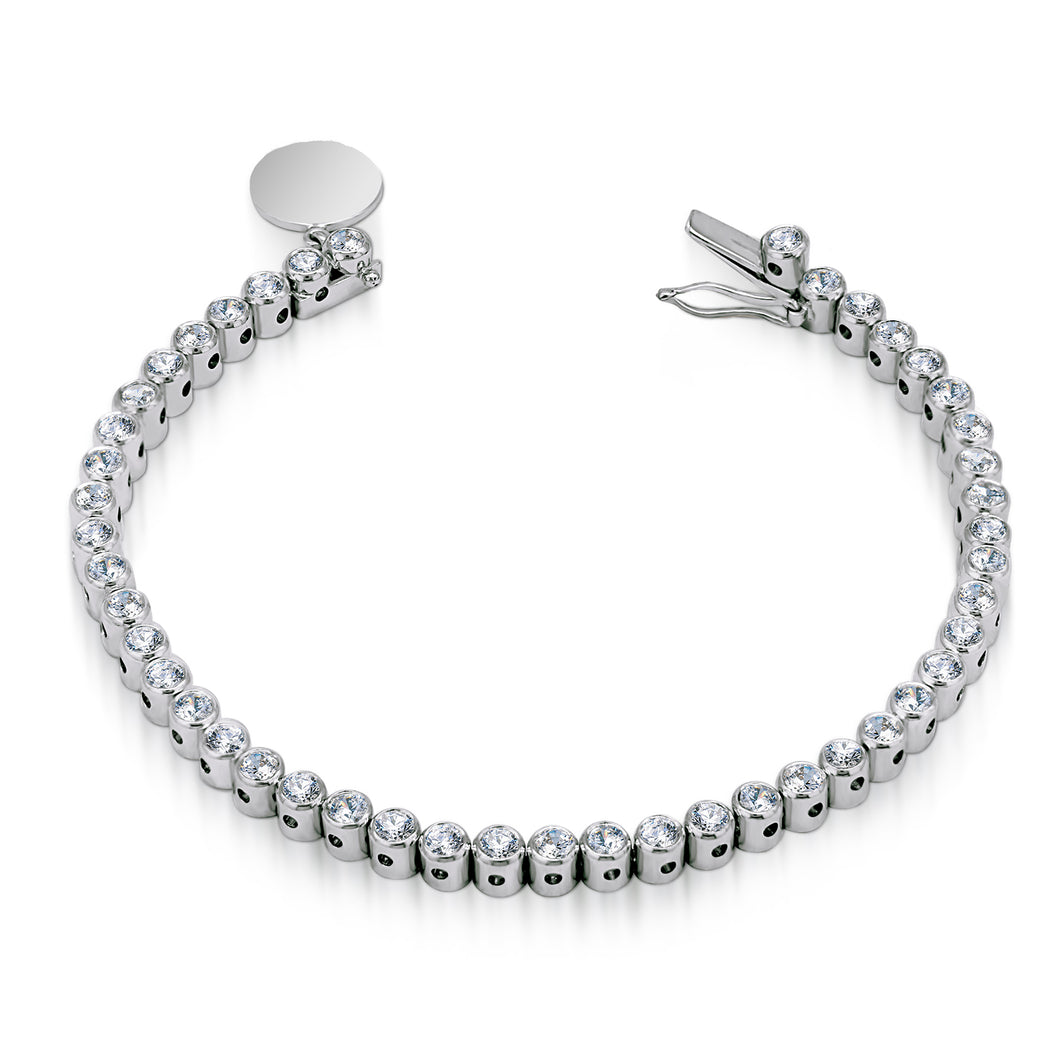 Bezel Set Diamond Tennis Bracelet