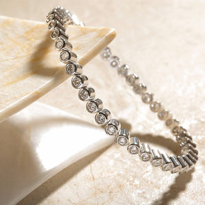 Bezel Set Diamond Tennis Bracelet