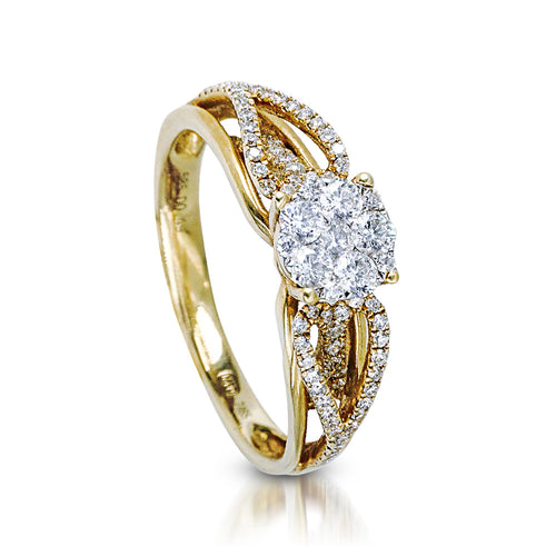 My_Diamond_Philippines_Round-Shaped_Illusion_Vintage_Style_Ring_Yellow_gold The Round-Shaped Illusion Vintage Style Ring is crafted with 14K yellow gold featuring 81 pieces of .49-carat diamonds 