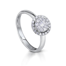 Load image into Gallery viewer, My_Diamond_Philippines_Round_Brilliant_Halo_Ring_actual_Photo_1 The Round-shaped Illusion Set Halo Ring is crafted with 18K white gold and features 1 piece of .15 carat diamonds 
