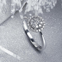 Load image into Gallery viewer, My_Diamond_Philippines_Round_Brilliant_Halo_Ring_actual_Photo_1 The Round-shaped Illusion Set Halo Ring is crafted with 18K white gold and features 1 piece of .15 carat diamonds
