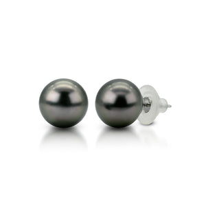 The Black South Sea Pearl Solitaire Studs is crafted with 18K white gold featuring two pieces 11.61mm and 11.59mm black natural south sea pearls.  Inclusive of My Diamond Box and Jewelry Certificate.