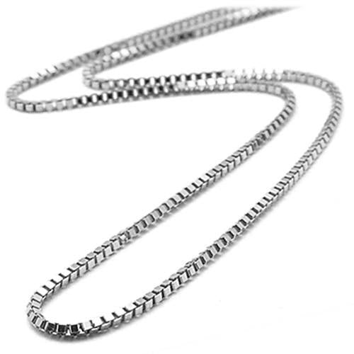 Box Chain Plain White Gold Necklace available at My Diamond Philippines